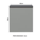 Ver imagem 7 de Balcão 60 Cm 1 Porta Suspenso Cinza Nice Madesa Cinza