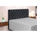 Ver imagem 1 de Painel de Cama Box Estofada Queen Embaixatriz Plus Suede Cinza - Simbal
