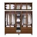 Ver imagem 2 de Guarda-Roupa Casal 1 Espelho 10 Portas 4 Gavetas Retrô Mônaco Evidence Espresso Móveis