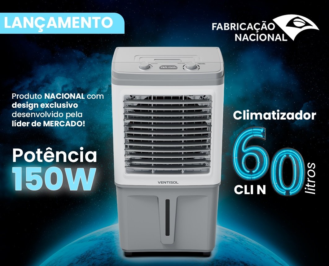 Climatizador Evaporativo Residencial 60 Litros Ventisol CLIN60 PRO 220V - 9