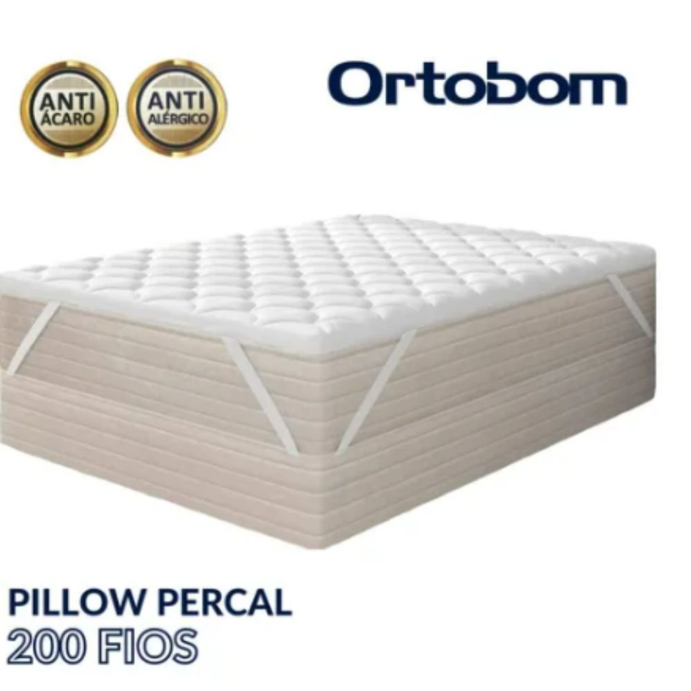 Pillow Top Queen Ortobom 200 Fios Percal 100% Algodão Hipoalérgico - 4