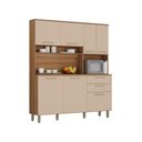 Ver imagem 4 de Cozinha Compacta 7 Portas 2 Gavetas Armário com Nicho para Micro-Ondas - Luciane 353:Cinammon