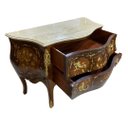 Ver imagem 4 de Cômoda Clássica Marchetada com 2 Gavetas e Tampo em Mármore - 86x118x58cm