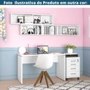 Ver imagem 3 de Gaveteiro Volante 4 Gavetas Pandin com Chaves Tampo e Frente Gavetas Mdp Branco Estrutura Aço Branco