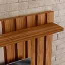 Ver imagem 4 de Estante Home Suspenso Vegas 1.6 Grigio Fosco/cinamomo Mel