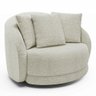 Poltrona Decorativa Base Giratória Galáxia com Almofadas Boucle Off White G45 - Gran Belo - 7
