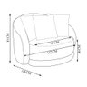 Poltrona Decorativa Base Giratória Galáxia com Almofadas Boucle Off White G45 - Gran Belo - 4