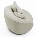 Ver mais imagens de Poltrona Decorativa Base Giratória Galáxia com Almofadas Boucle Off White G45 - Gran Belo