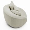Poltrona Decorativa Base Giratória Galáxia com Almofadas Boucle Off White G45 - Gran Belo - 8