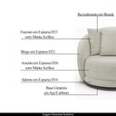 Ver imagem 3 de Poltrona Decorativa Base Giratória Galáxia com Almofadas Boucle Off White G45 - Gran Belo