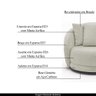 Poltrona Decorativa Base Giratória Galáxia com Almofadas Boucle Off White G45 - Gran Belo - 3