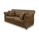 Ver imagem 1 de Sofá Decorativo 200cm 3 Lugares com 4 Almofadas Armstrong Suede Caramelo - Gran Belo