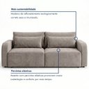 Ver imagem 4 de Sofá Cama Retrátil e Reclinável 4 Lugares Veludo Cinza 236cm Montreal
