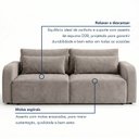 Ver imagem 6 de Sofá Cama Retrátil e Reclinável 4 Lugares Veludo Cinza 236cm Montreal