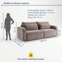 Ver mais imagens de Sofá Cama Retrátil e Reclinável 4 Lugares Veludo Cinza 236cm Montreal