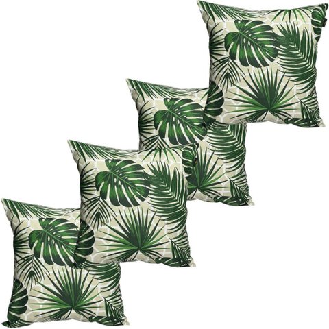 4 Almofadas Cheias para Sofá Decorativas, Impermeáveis e Antimofo Grande Trama
