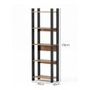 Ver imagem 4 de Estante para Livros/Home Office 63x178cm com 5 Prateleiras Mel/Preto BE23