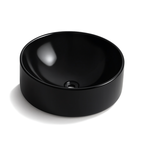 Cuba para Banheiro Kohler Vox de Sobrepor Redonda 42x42cm Preta Fosca| 14800BR-7 Preto