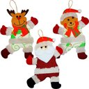 Ver imagem 1 de Kit 12 Decoração Árvore de Natal Noel Rena Urso Natalino 19cm