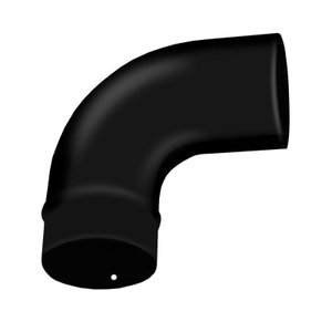 CURVA CHAMINE ESMALTADA PRETO 110 MM