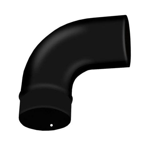 CURVA CHAMINE ESMALTADA PRETO 110 MM