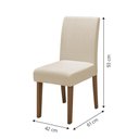 Ver imagem 4 de Conjunto de Mesa Sala de Jantar Miami com 4 Cadeiras Trieste Suede 1,20m Cedro / Off White / Areia