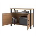 Ver imagem 3 de Balcão 2 Portas F32 em Mdf Estilo Industrial Freijó Preto Fosco Dalla Costa