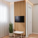 Ver imagem 1 de Painel Ripado para TV 32 Polegadas Planejado 80x250cm Aruá CabeCasa MadeiraOriginals Marrom/Jatobá