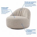 Ver imagem 5 de Poltrona Orgânica Base Fixa Estofada Design Moderno Luna Espresso Móveis