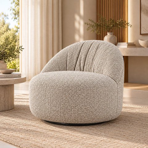Poltrona Orgânica Base Fixa Estofada Design Moderno Luna Espresso Móveis