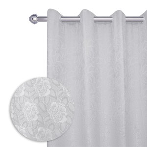 Cortina Jacquard Sala e Quarto 200x180 Admirare - Silver