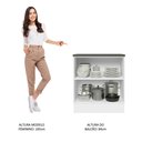 Ver imagem 5 de Balcão Armário de Cozinha 100% MDF 70 cm 2 Portas Branco/Preto Acordes Madesa