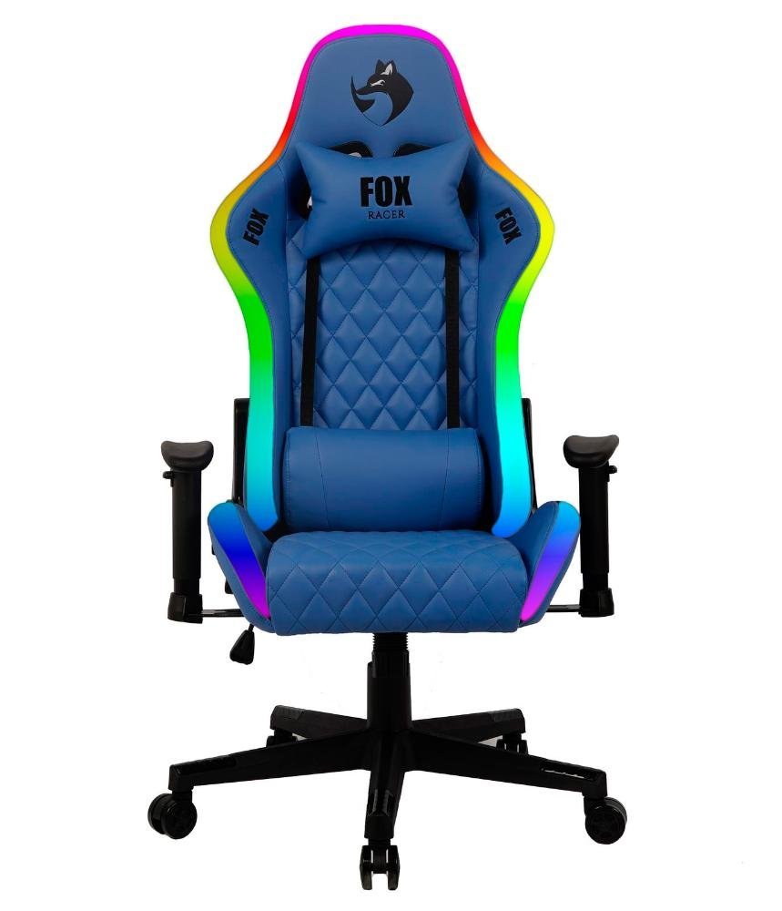 Cadeira Gamer Fox Racer RGB Azul com Iluminação (Led) - 2