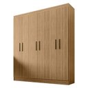 Ver imagem 1 de Guarda Roupa Casal Ipê 6 Portas Freijó Fosco - Kits Paraná