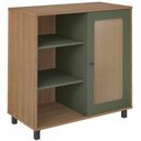 Ver imagem 2 de Sala de Estar Completa para TV Até 75 Polegadas Charlotte 3 Portas 3 Prateleiras Carvalho/Menta - Pn