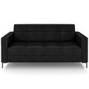Ver imagem 3 de Sofá 2 Lugares Sala Living Industrial 160cm Senna K01 Couríssimo Preto - Lyam Decor