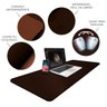 Mouse Pad 70x30cm Grande Tapete Mesa Gamer Couro Eco Café - 2