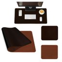 Ver imagem 3 de Mouse Pad 70x30cm Grande Tapete Mesa Gamer Couro Eco Café