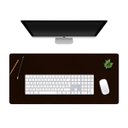 Ver imagem 1 de Mouse Pad 70x30cm Grande Tapete Mesa Gamer Couro Eco Café