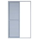 Ver imagem 2 de Porta Balcão de Correr com Veneziana de Alumínio Branco 3 Folhas Móveis Hale - 2.10 (A) X 1.50 (L)