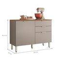 Ver imagem 2 de Balcão de Cozinha Linha Dourada Nude Prime Touch 1 Porta 2 Gavetas 120cm Amendola Touch Demóbile