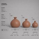 Ver imagem 3 de Trio de Vasos Maia Decorativo de Cerâmica para Sala e Mesa Mocha Mousse