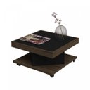 Ver imagem 3 de Conjunto para Sala de Estar com Rack com Painel e Mesa de Centro Amêndoa/Preto Espresso Móveis