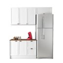 Ver imagem 2 de Armário de Cozinha Americana Texas 6 Portas 2 Gavetas Branco - Poliman Móveis