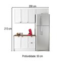 Ver imagem 4 de Armário de Cozinha Americana Texas 6 Portas 2 Gavetas Branco - Poliman Móveis