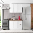 Ver imagem 1 de Armário de Cozinha Americana Texas 6 Portas 2 Gavetas Branco - Poliman Móveis