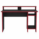 Ver imagem 3 de Mesa Gamer para Computador 136cm 3 Prateleiras Vulcano Preto/Vermelho - Mademóvel