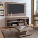 Ver imagem 1 de Conjunto para Sala de Estar com Rack com Painel e Mesa de Centro Canela Espresso Móveis