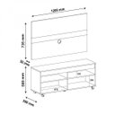 Ver imagem 4 de Conjunto para Sala de Estar com Rack com Painel e Mesa de Centro Canela Espresso Móveis