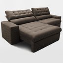Ver imagem 6 de Sofá Retrátil e Reclinável 2,50m Molas Ensacadas Max Spring Velusoft Café Cama Inbox